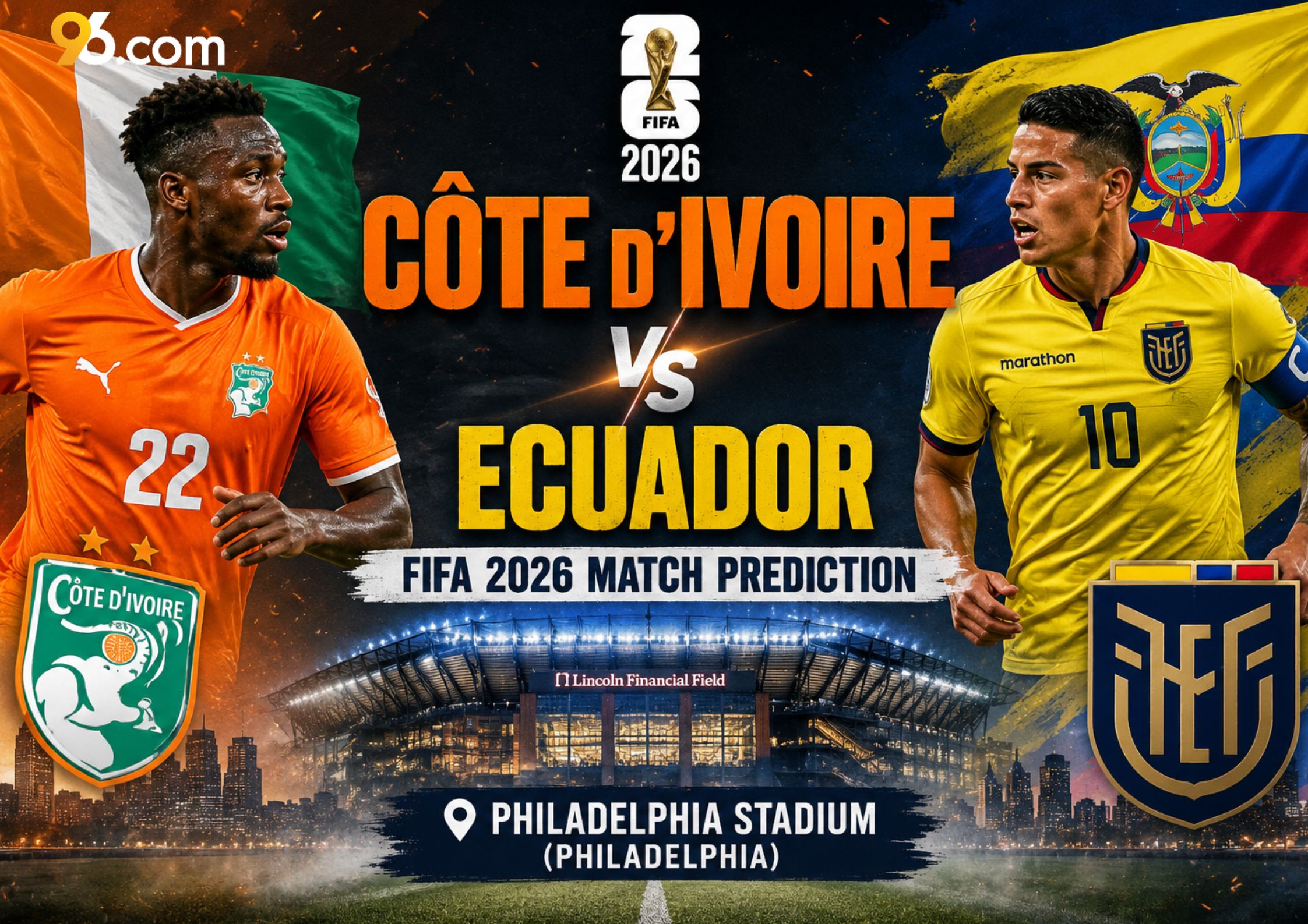 Côte d'Ivoire vs Ecuador FIFA 2026 Match Prediction & Odds